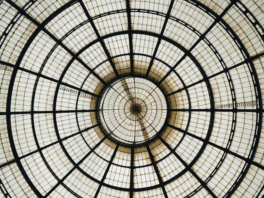 Captivating geometric ceiling of Milan's iconic Galleria Vittorio Emanuele II, showcasing elegant architectural design.